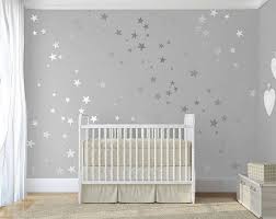 Silver Star Stickers Glitter Wall