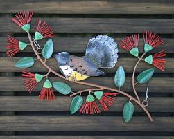 Fantail On Pohutakawa Branch Selao