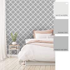 Morocco Trellis Wallpaper In Grey