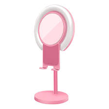 Led Ring Light Desktop Makeup Lighting With Stand Big Mirror And Cellphone Holder Soft Beauty Light Effect Ringlight For Selfie Video Live Streaming Pink Walmart Com Walmart Com