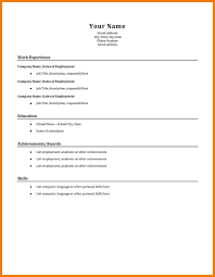 Simple single page resume template. Job Simple Resume Format Download Pdf