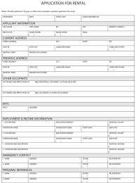 Printable Sample Rental Applications Form In 2019 Real