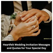 heartfelt wedding invitation messages