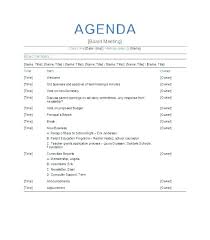 Department Meeting Agenda Example Ethercard Co