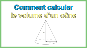 Comment calculer le volume d'un cone de révolution (formule volume cone) -  YouTube