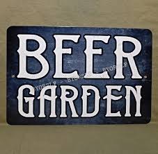 Metal Sign Beer Garden Bar Brewery Pub