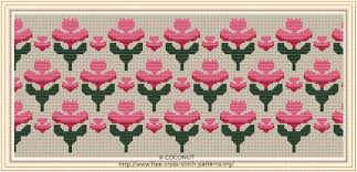 Нарезка мулине/товары для вышивки г. Flower Border 14 Free And Easy Printable Cross Stitch Pattern Free Cross Stitch Pattern