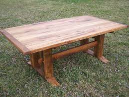 Oak Trestle Table Antique Style