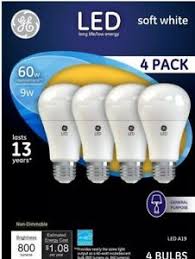 4 Pack Ge Led Light Bulb 9w 60 Watt Replacement Soft White Bulb Lighting Lamp 43168619868 Ebay