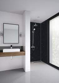 Galaxy Black Bathroom Shower Wall