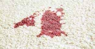 how to remove red stains from carpeting