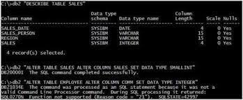 using the alter column set data type