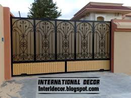 Garage doors can be equipped by doors and windows as they reflect the modern design of the building lift the latch and unlock outdoor inspiration with the top 40 best wooden gate ideas. Modern Sliding Iron Gate Designs Uk Sliding Iron Gates