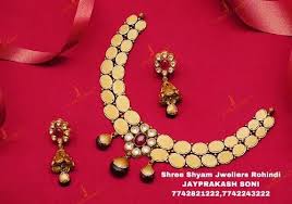 new faishon gold necklace set 35 gm at