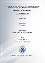 Principles Of Management In Hotel Industry Marriott Hotels
