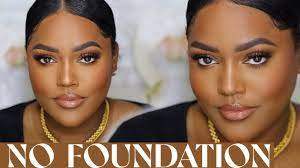 no foundation makeup tutorial for black