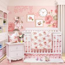 Blush Fl Baby Bedding Crib Set
