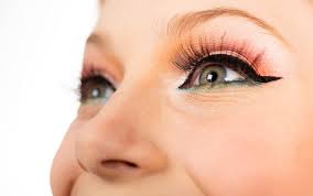 beautiful female eye with pinup makeup