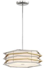 George Kovacs Levels 20 Pendant Light In Polished Nickel With Honey Gold