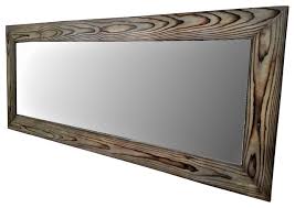 Add a wood frame around plain mirror diy. Full Length Wall Mirror Long Mirror Full Length Mirror Gray Wood Mirror Rustic Wall Mirrors By Alexander Muller Houzz