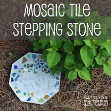 Mosaic Tile Stepping Stone Wait Til