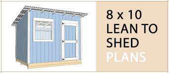 8x10 Lean To Shed Plans Build Blueprint