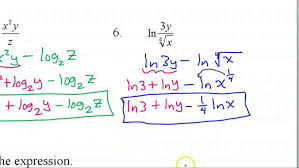 Expanding And Condensing Logarithms