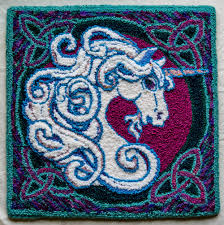 unicorn design for rug hooking nshf