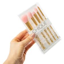 pink gold glitter makeup brush
