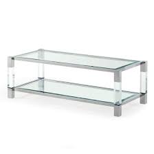 boston coffee table in clear glass and