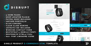 Disrupt Single Product E Commerce Html Template