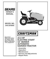 Craftsman Tractor Parts Manual 944 604900