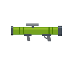 Bazooka. Rocket launcher. Large cannon with missile. Military equipment. Grenade  launcher. Flat cartoon 10312820 Vector Art at Vecteezy