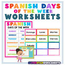 spanish days of the week worksheets