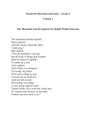 poems for elocution and study grade 5