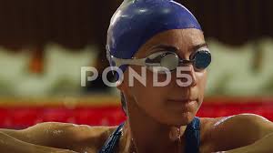 professional female swimmer exit from