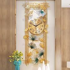Ginkgo Leaves Design Large Wall Clock