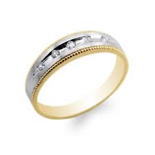 Details About Womens 10k 14k Yellow Gold Two Tone Round Cz Embedded Wedding Ring Size 4 9