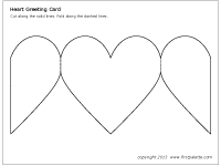 Heart Greeting Card Printable Templates Coloring Pages