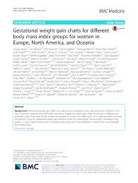 Pdf Gestational Weight Gain Charts For Different Body Mass