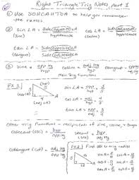 Unit 8 right triangles and trigonometry key. Right Triangle Trigonometry Notes By Delora Washington S Math And French Store