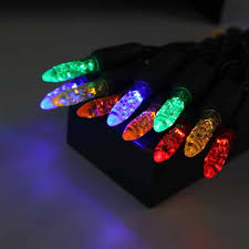 Battery Powered Led Christmas Lights M5 Multi Green Wire
