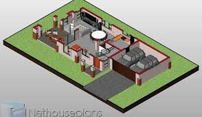 Three Bedroom House Plans South