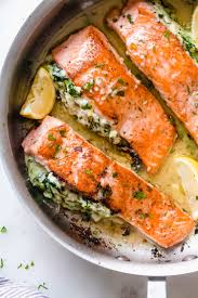 Craving costco salmon but do not have a warehouse near you? Spinach And Artichoke Stuffed Salmon Little Spice Jar Kitchn