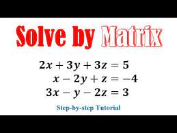 equations by matrix method 2x 3y