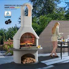 Valenzia Outdoor Fireplace With Cooking