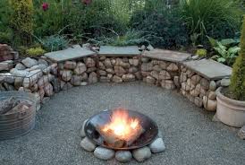 gabion outdoor fire pit stone fire