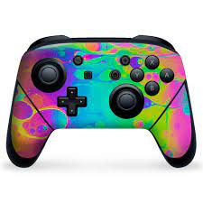 Ejgame wireless controller for nintendo switch,supports wake up, nfc, turbo, motion controls settable rumble,switch pro controller compatible with nintendo switch/switch lite/pc. Amazon Com Nintendo Switch Pro Controller Skin Decal Vinyl Wrap Trippy Tie Die Colors Dripping Lava Video Games