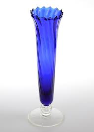 Antique Cobalt Blue Glass Bud Vase