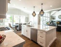 kitchen island with sink and dishwasher